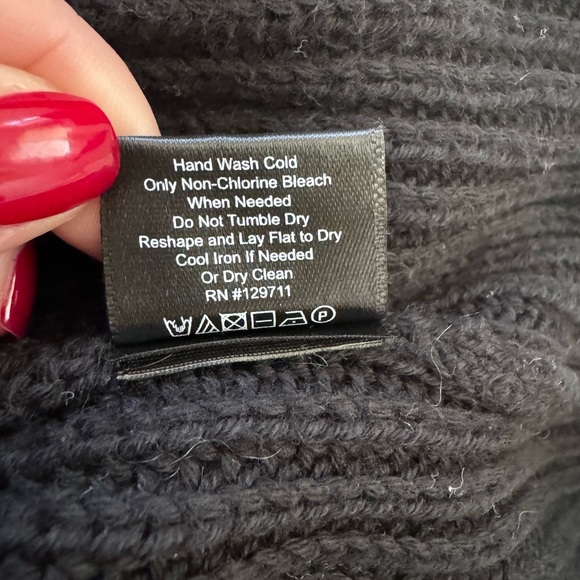 JENNI KAYNE Cotton Fisherman Sweater M Black. - Picture 3 of 6